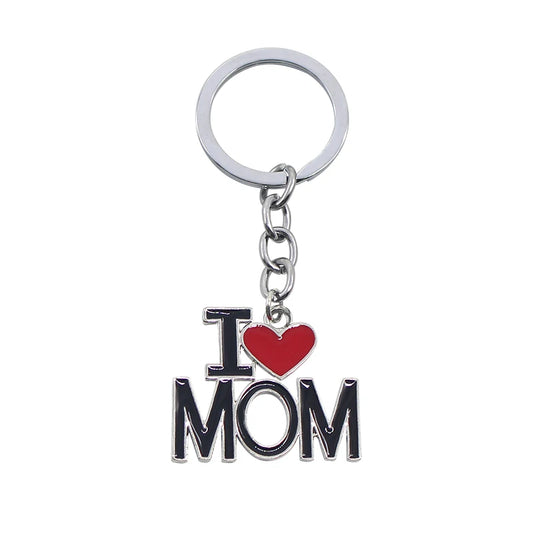 I Love MOM & MAMA & DAD & PAPA Hollow Letter Keychain – Gift for Women & Men