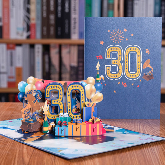 Anniversary & Birthday Pop-Up Number Card – 1st, 18th, 21st Celebration Greeting Card