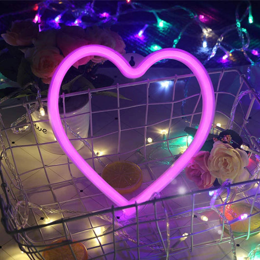 1PC Neon Heart Lights