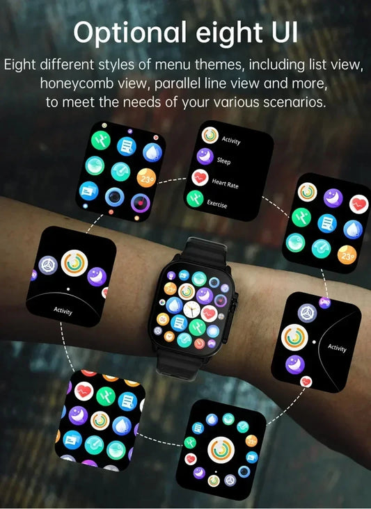 LAXASFIT T900Ultra Smartwatch – Bluetooth Call & Fitness Tracker for Men & Women