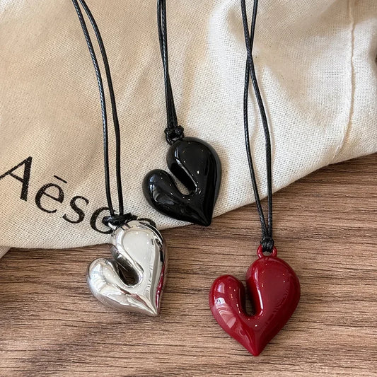 Red Heart Pendant Necklace