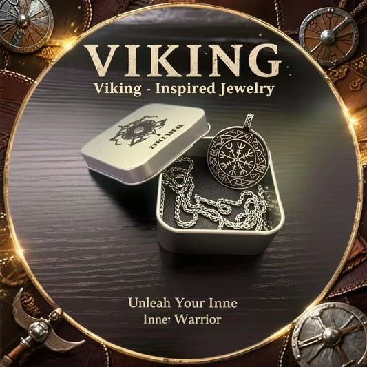 HNSP Viking Pendant Necklace – 316L Stainless Steel Chain for Men