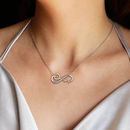 Infinite Love and Heartbeat Necklace – Meaningful Gift for Granddaughter