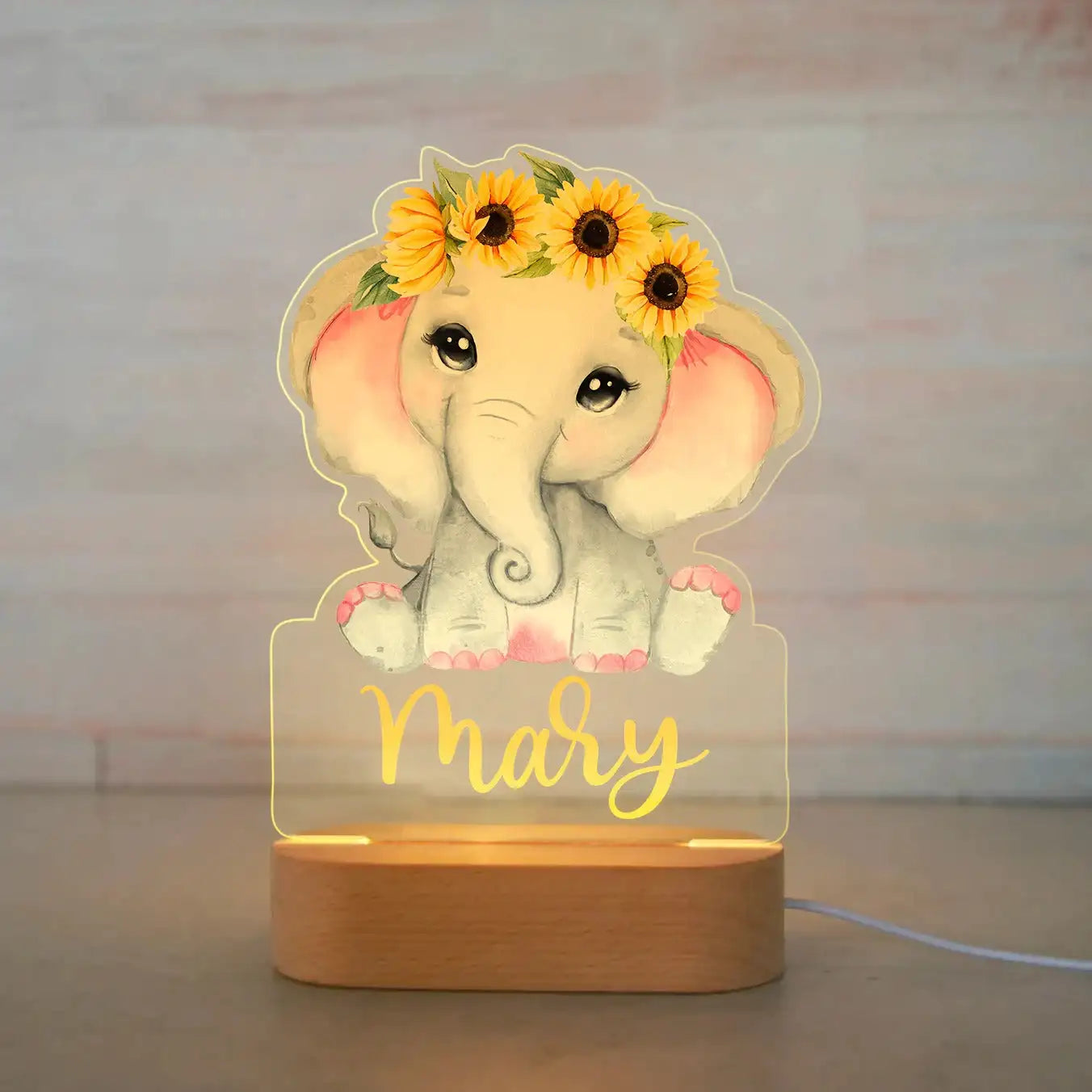 Personalized Animal Night Light – Custom Name Acrylic Lamp for Kids & Baby Room Décor - Image 32