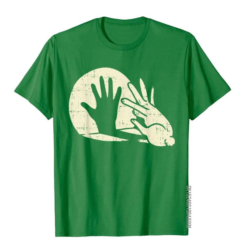 Funny Rabbit Shadow Play T-Shirt – Bunny Lover Pun Tee for Men - Image 5