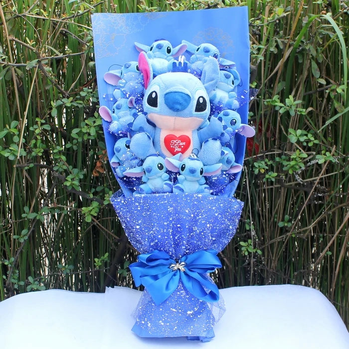 9 Styles Kawaii Stitch Soap Flower Plush Toy – Soft Stuffed Anime Doll - Image 4