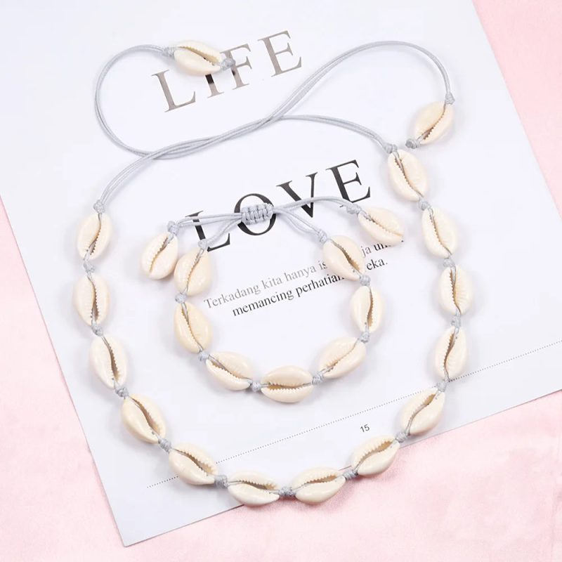 Bohemian Shell Cowrie Choker Necklace – Vintage Summer Beach Jewelry for Women & Girls - Image 3
