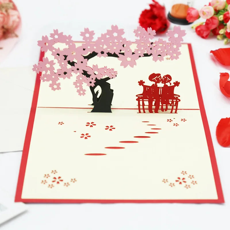 3D Pop-Up Love Card with Envelope – Handmade Greeting Card for Couples - Image 31