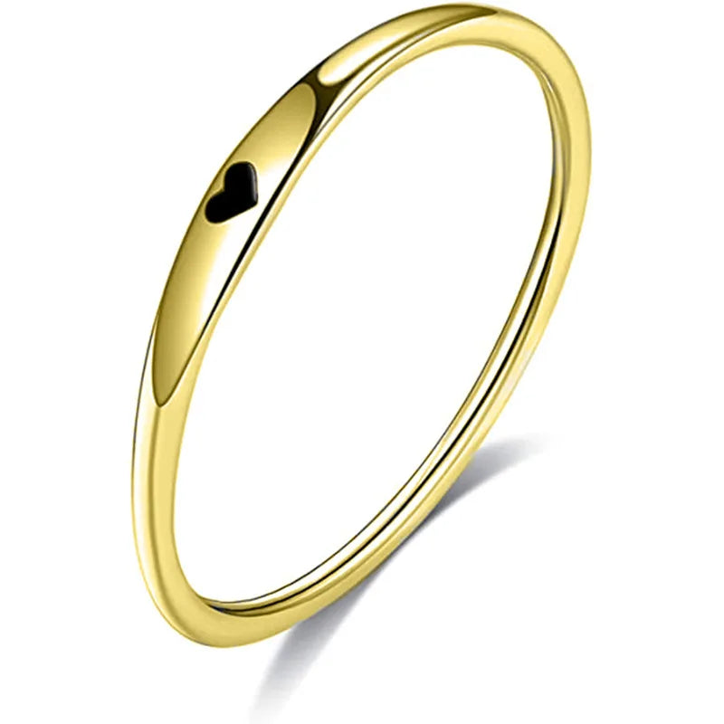925 Sterling Silver Carved Heart Ring – Stackable Wedding & Promise Band for Her - Image 6