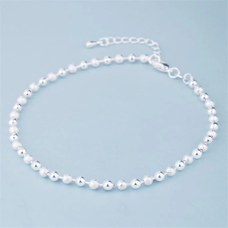 KOFSAC 925 Sterling Silver Anklet – Summer Beaded Ankle Bracelet for Women - Image 7