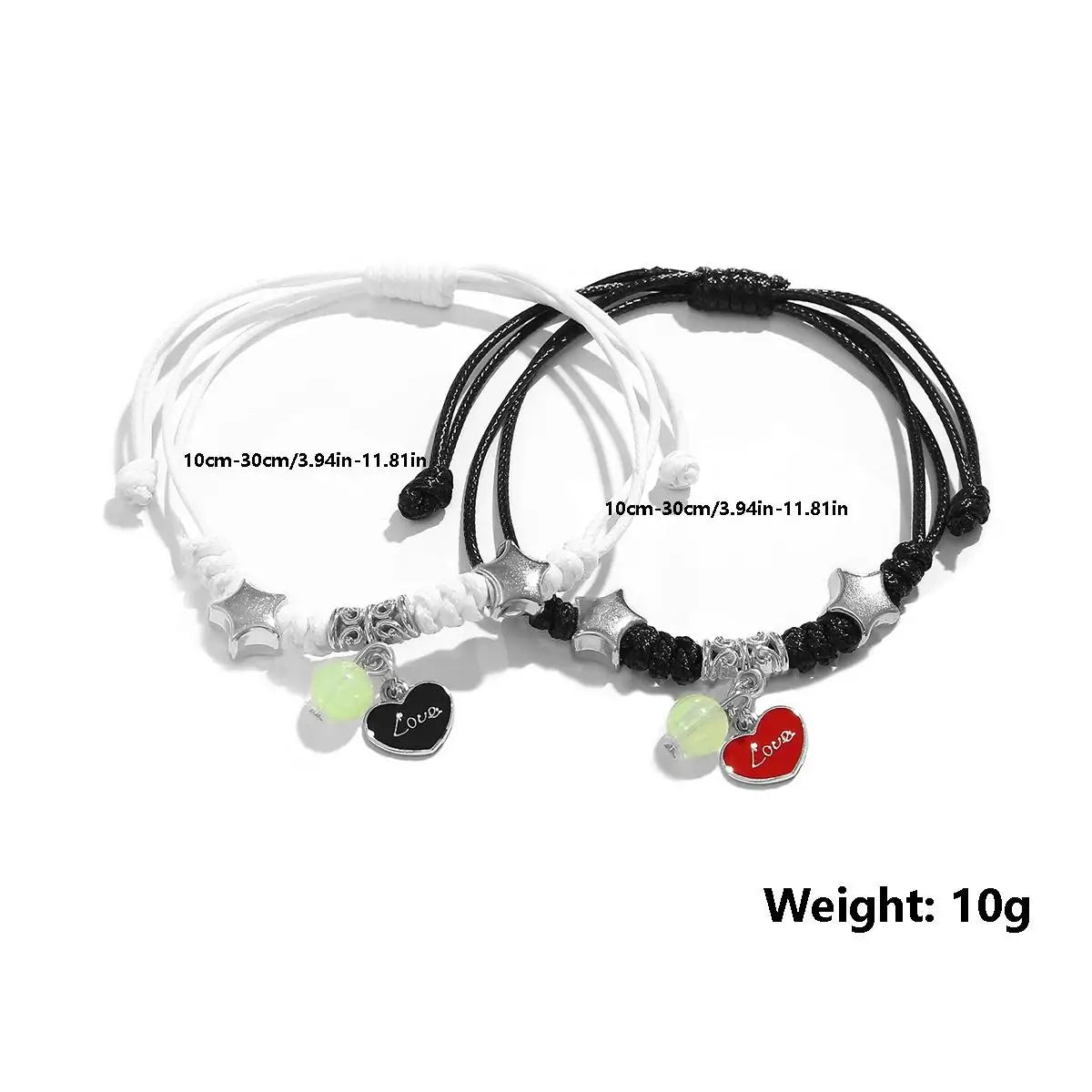 Fashion Luminous Beads Star Couple Bracelet - Image 3