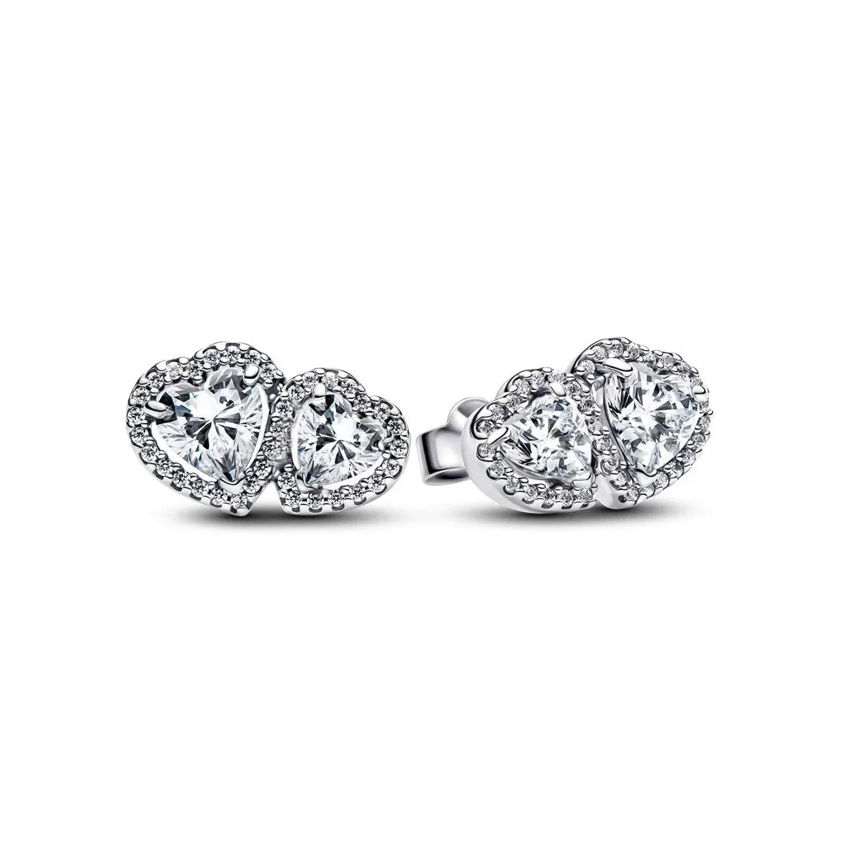 Luxury Original 925 Sterling Silver Chunky Hoop Earrings – Big Heart Circle Zircon Design - Image 25