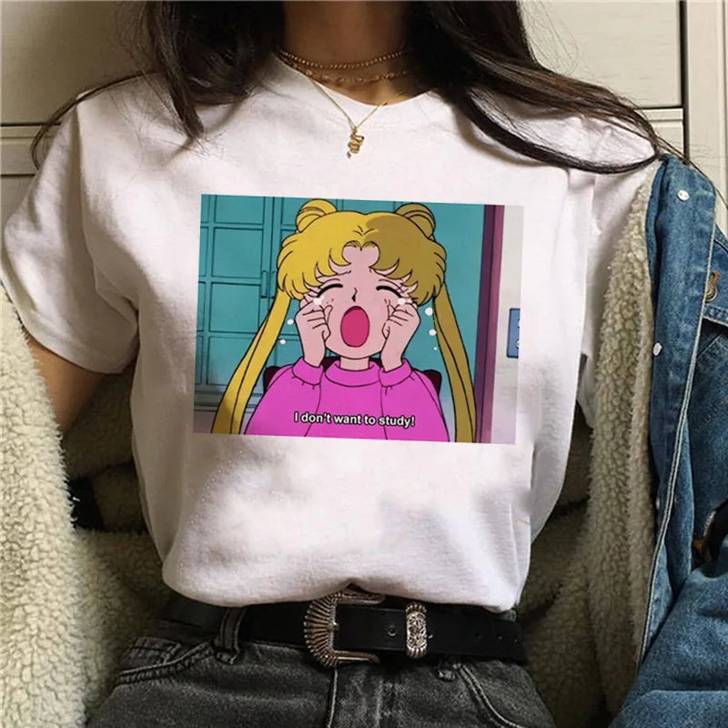 Sailor Moon Women’s T-Shirt – Personalized Print, Large-Size Short Sleeve Tee for Girls & Birthday Gifts - Image 20