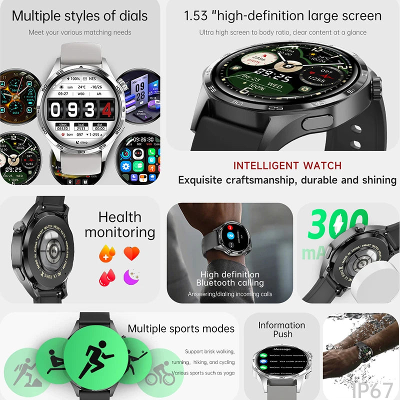 GT5 PRO Smart Watch for Men – 2024 AMOLED Display, Bluetooth Call, GPS, NFC & Compass - Image 6