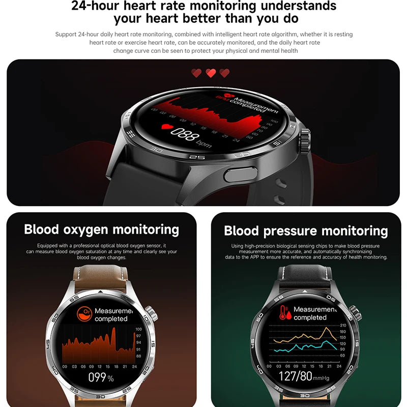 GT5 PRO Smart Watch for Men – 2024 AMOLED Display, Bluetooth Call, GPS, NFC & Compass - Image 2