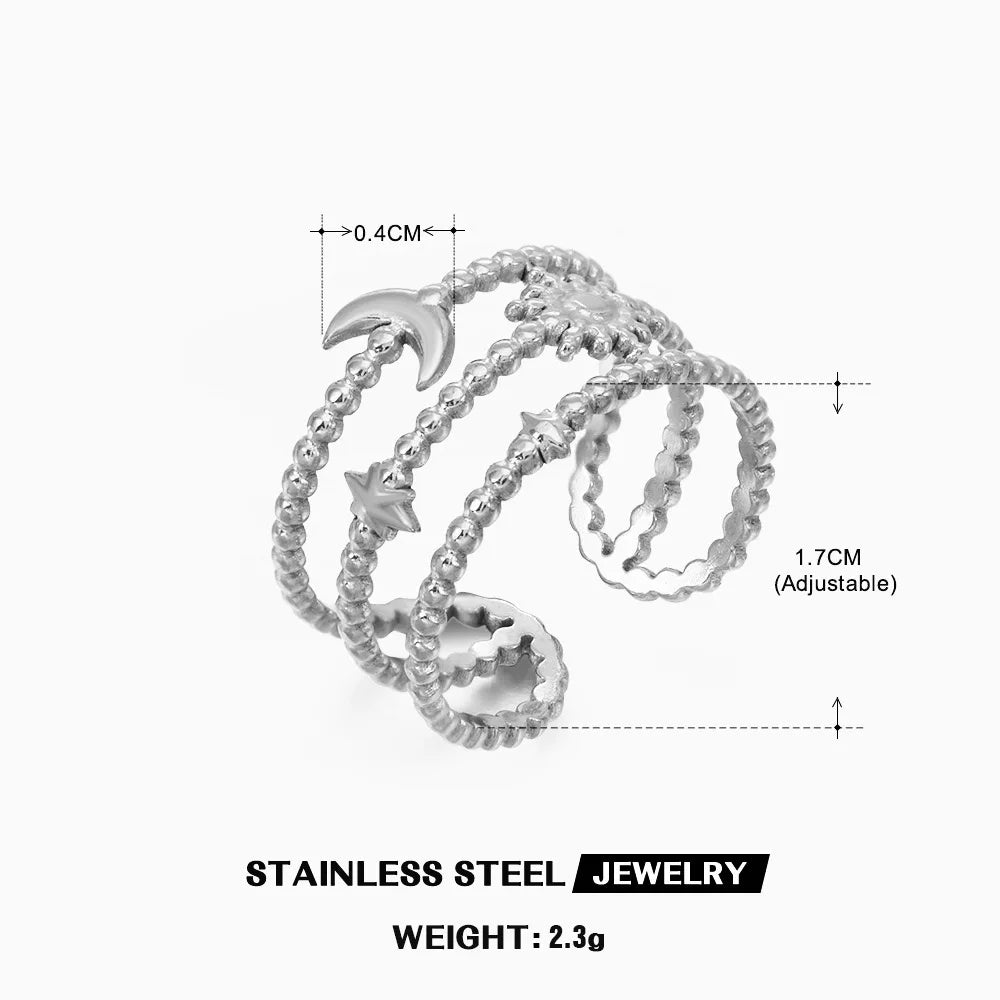 Gold Color Stainless Steel Heart Ring - Image 16