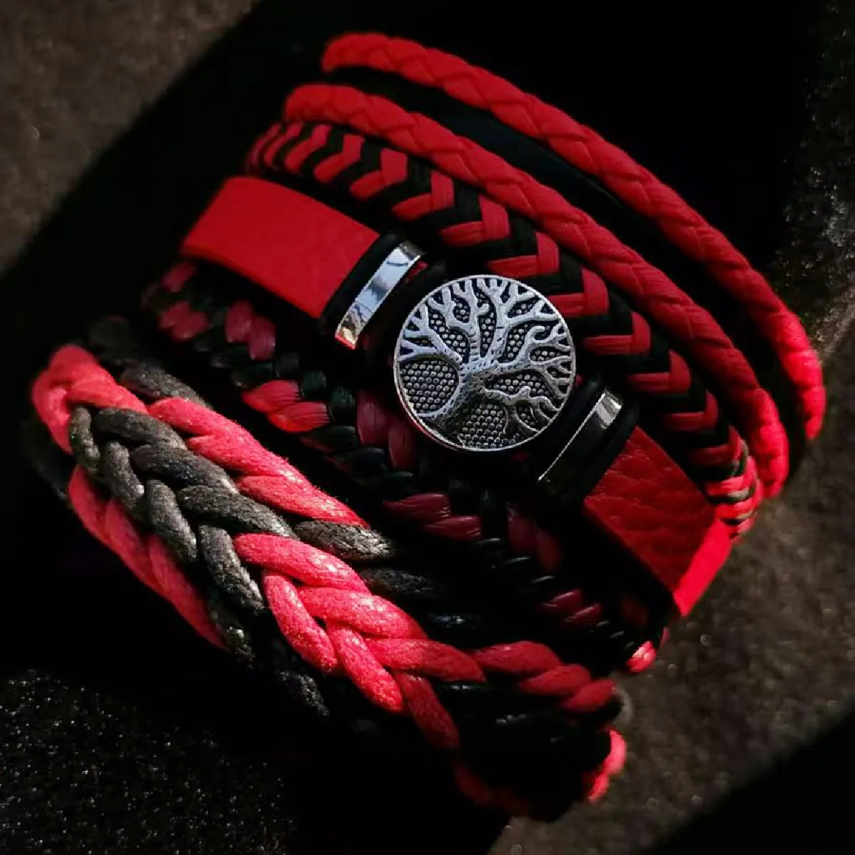 Punk Casual 6-Pc Beaded & Leather Bracelet Set - Image 14