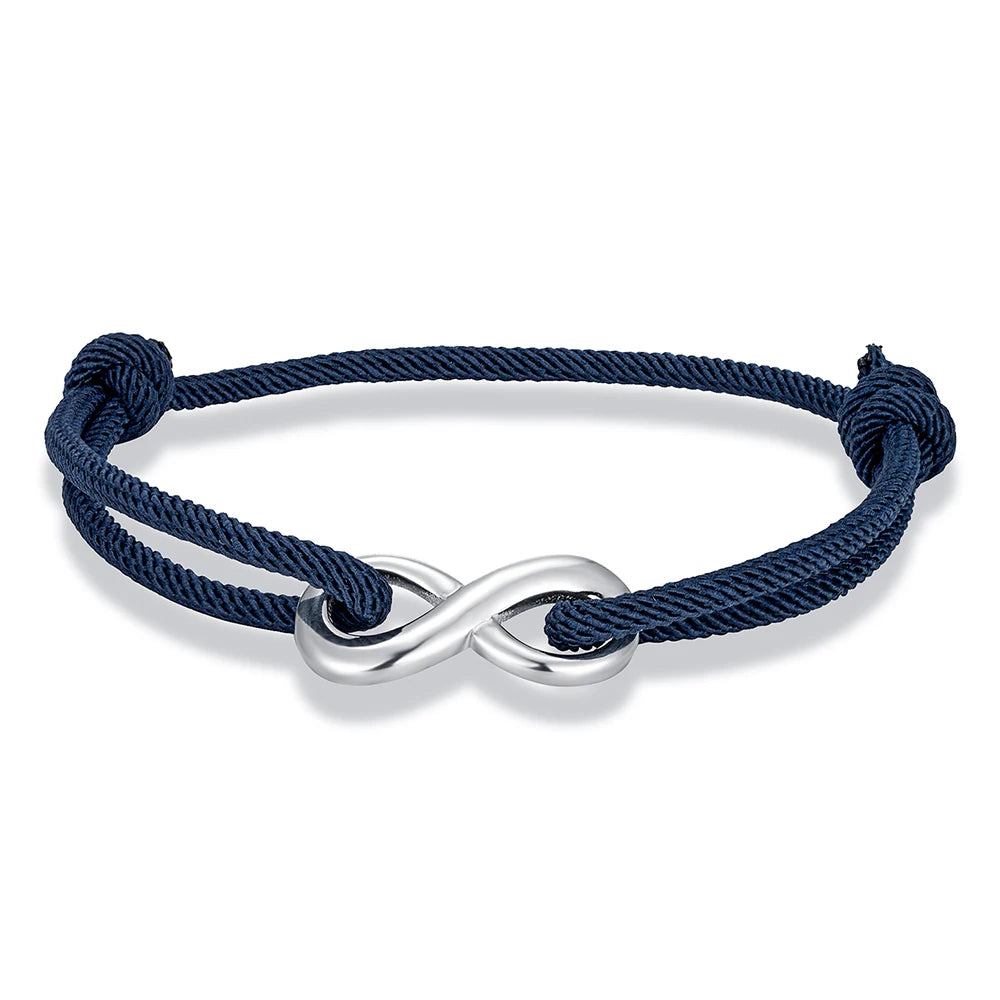 MKENDN Minimalist Infinity Bracelet – Stainless Steel Adjustable Rope Bracelet for Couples & Friends - Image 16