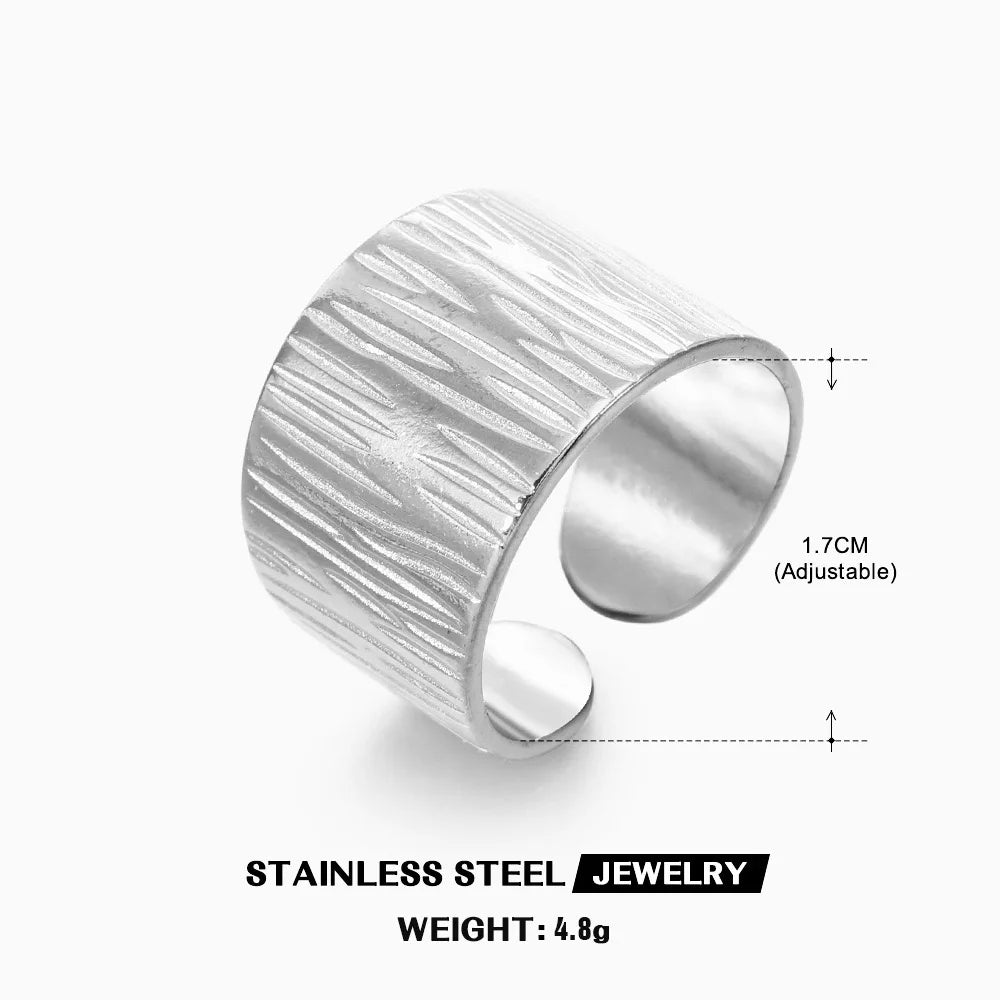 Gold Color Stainless Steel Heart Ring - Image 32