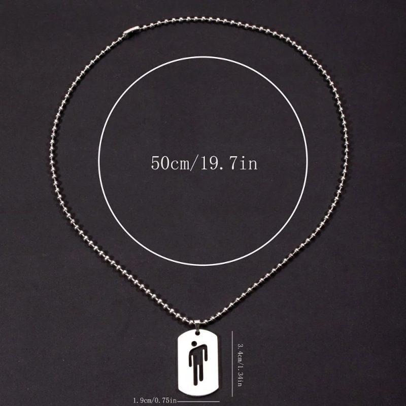 New Fashion Tilting Head Little Person Tag Pendant Necklace – Hip Hop Jewelry for Men & Women - Image 4