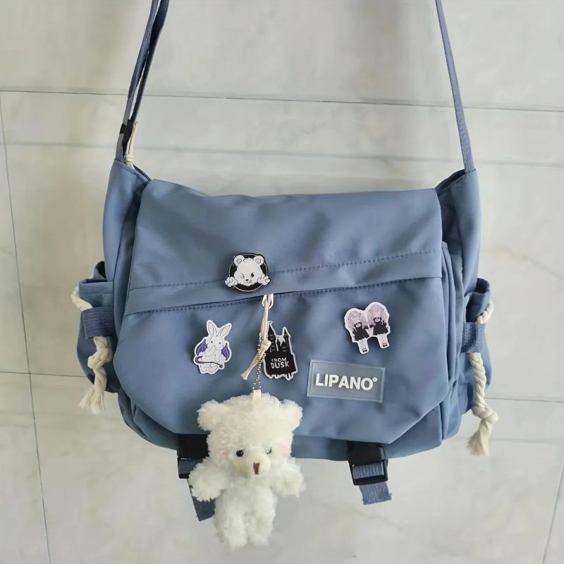Men's Nylon Messenger Bag – Trendy Shoulder & Crossbody Bag for School or Daily Use - Image 7