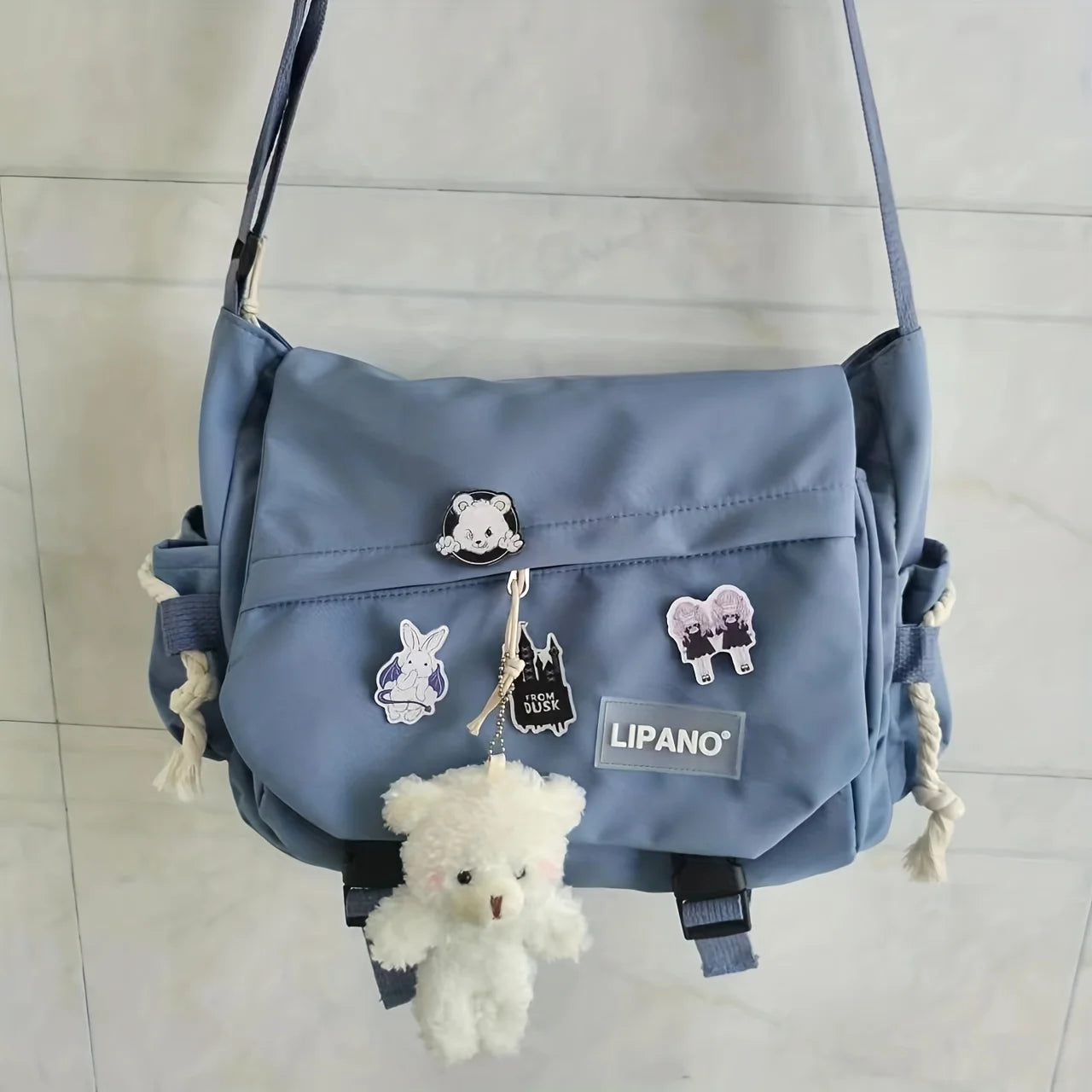 Men's Nylon Messenger Bag – Trendy Shoulder & Crossbody Bag for School or Daily Use - Image 7