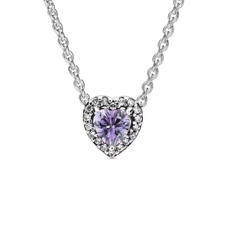 New Fine Red Love Heart Necklace – 925 Silver-Plated with Shining Zircon Bow - Image 41
