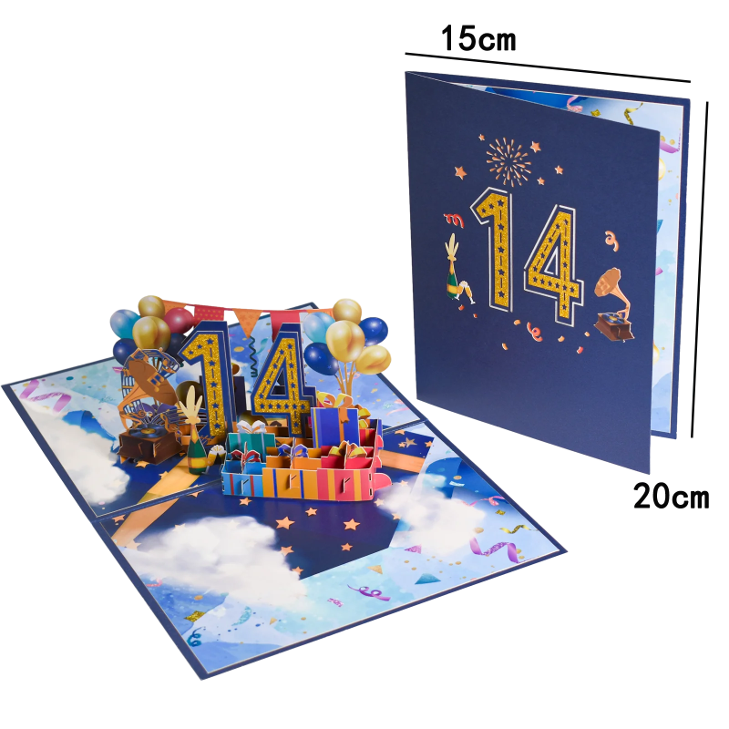 Anniversary & Birthday Pop-Up Number Card – 1st, 18th, 21st Celebration Greeting Card - Image 34