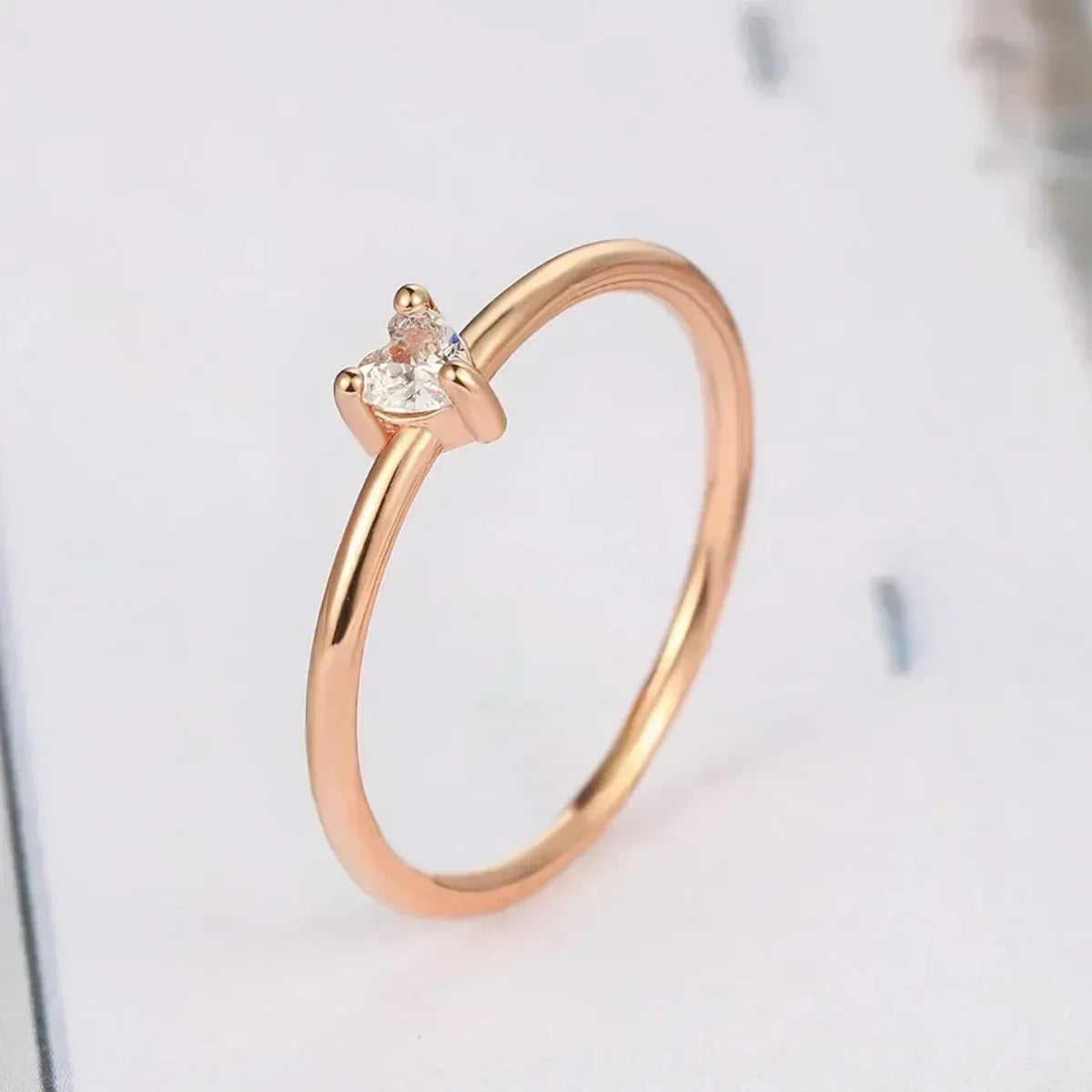 Zircon Little Heart Ring for Women - Image 4