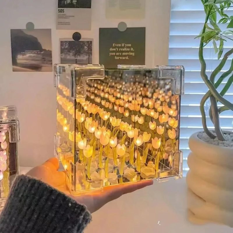 DIY Tulip Flower Sea Cube Night Lamp Kit - Image 4