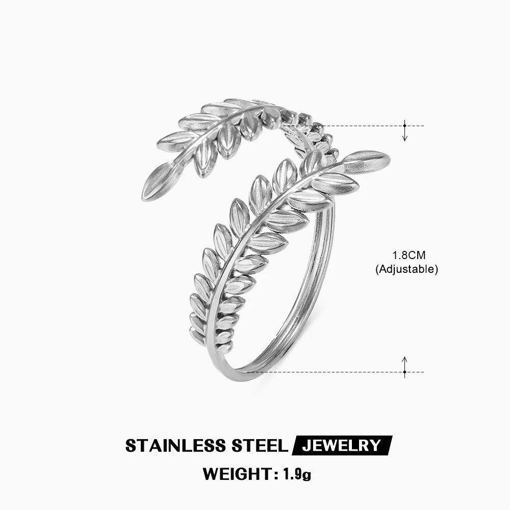 Gold Color Stainless Steel Heart Ring - Image 9