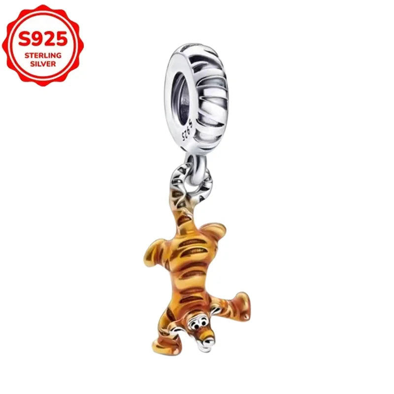Disney 925 Sterling Silver Beads – Mickey, Stitch, Princess, Cinderella Charms for DIY Bracelets - Image 8