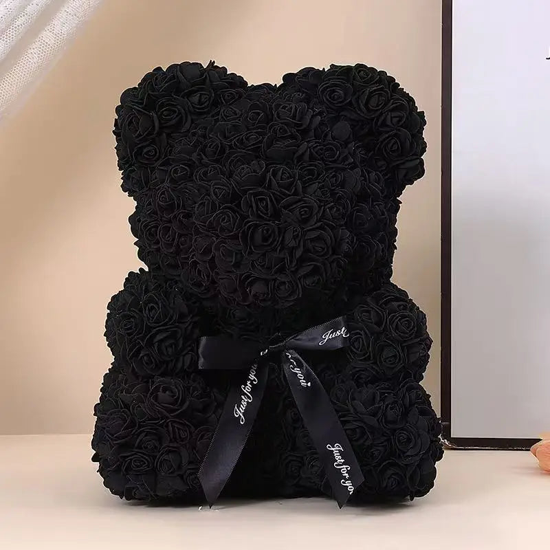 25cm Artificial Teddy Rose Flower Bear with Box – Romantic Valentine’s Day Gift - Image 14