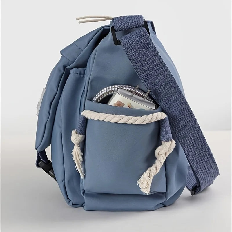 Men's Nylon Messenger Bag – Trendy Shoulder & Crossbody Bag for School or Daily Use - Image 5