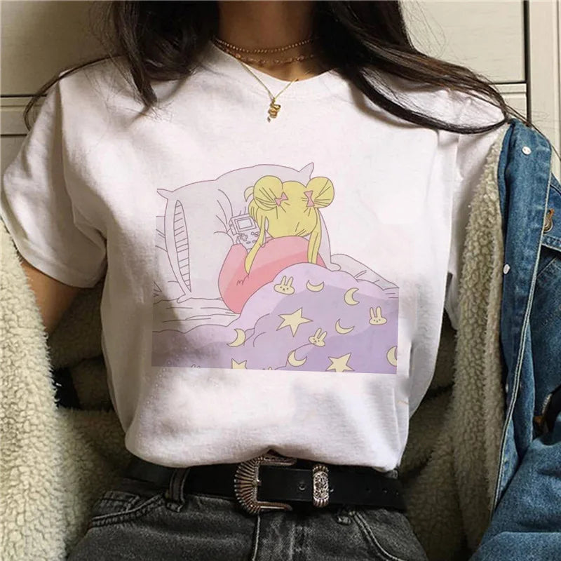 Sailor Moon Women’s T-Shirt – Personalized Print, Large-Size Short Sleeve Tee for Girls & Birthday Gifts - Image 7