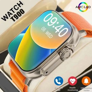 LAXASFIT T900Ultra Smartwatch – Bluetooth Call & Fitness Tracker for Men & Women