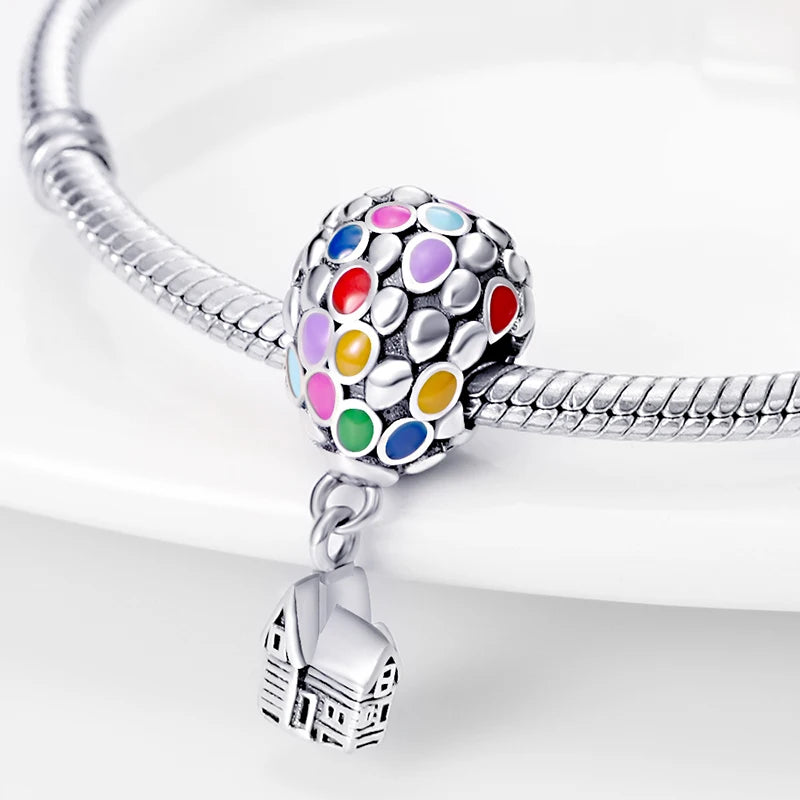 Disney 925 Sterling Silver Beads – Mickey, Stitch, Princess, Cinderella Charms for DIY Bracelets - Image 3