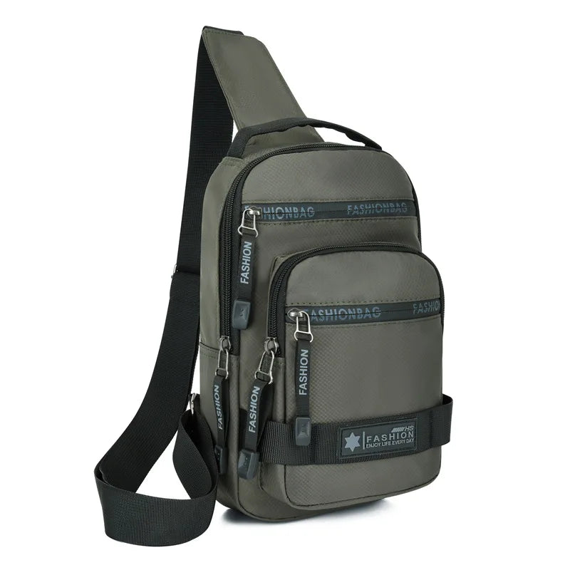 Men's Large Capacity Chest Bag – Lightweight Nylon Crossbody Shoulder Backpack for Travel - Image 7