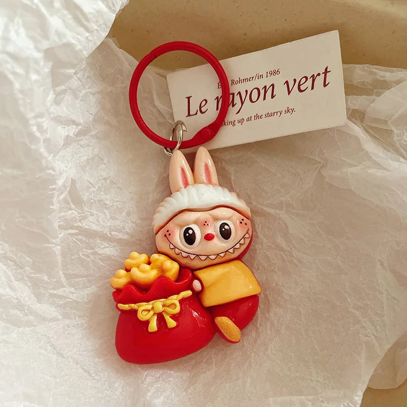 Cartoon New Year Style Large Keychain Pendant – Cute Backpack Accessory for Girls - Image 10