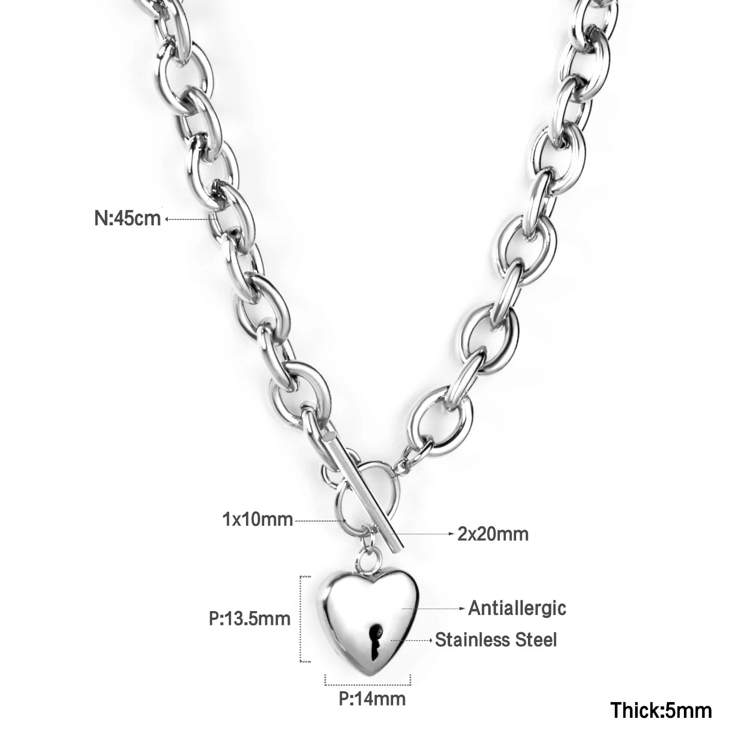ASONSTEEL Romantic Heart Pendant Necklace – Golden Stainless Steel Choker for Women - Image 13