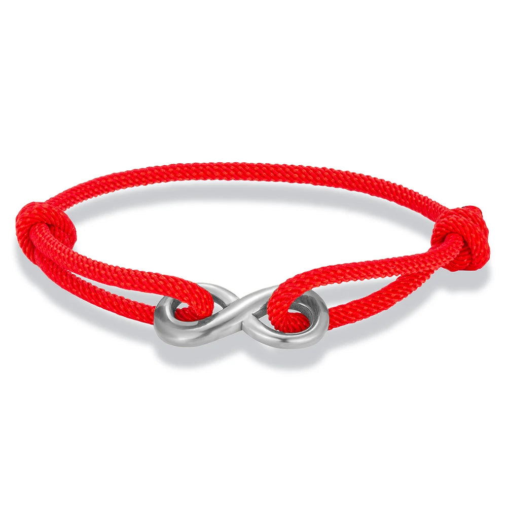 MKENDN Minimalist Infinity Bracelet – Stainless Steel Adjustable Rope Bracelet for Couples & Friends - Image 7