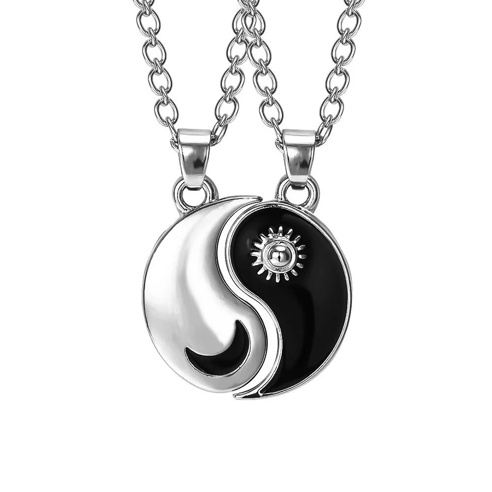 I Love You Best Friends Couple Necklace – Puzzle BFF, Key & Lock, Tai Chi Heart Pendants - Image 16