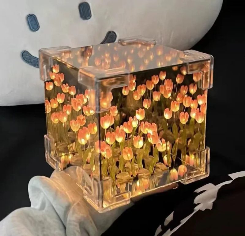 DIY Tulip Flower Sea Cube Night Lamp Kit - Image 10
