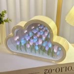 Tulip Cloud Sea of Flowers Handmade Night Light – Creative Atmosphere Lamp & Qixi Lovers Gift