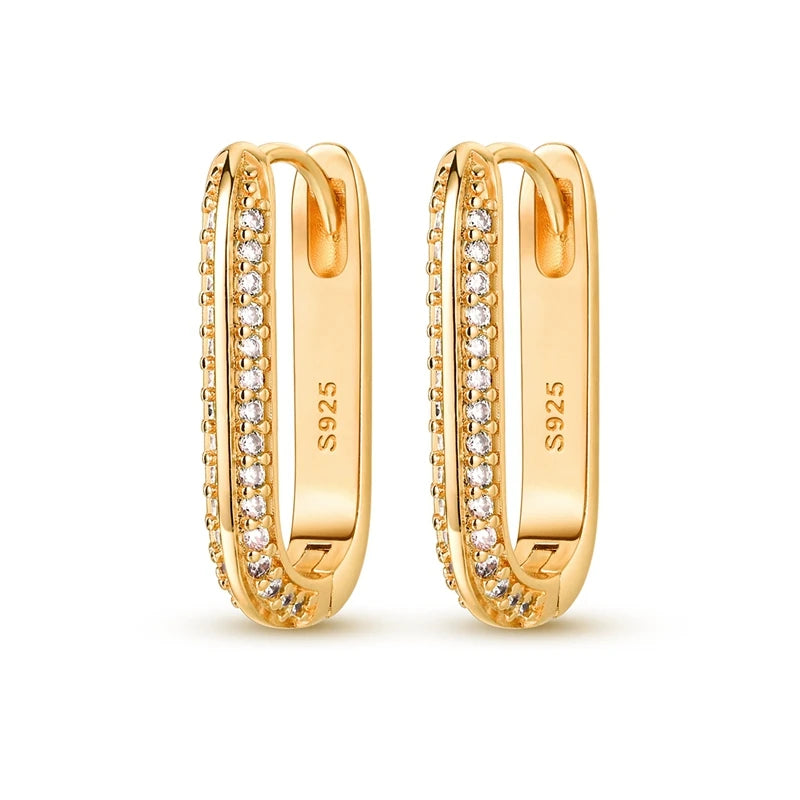 Original 925 Sterling Silver Colorful Hoop Earrings – Gold & Rose Gold for Women - Image 12