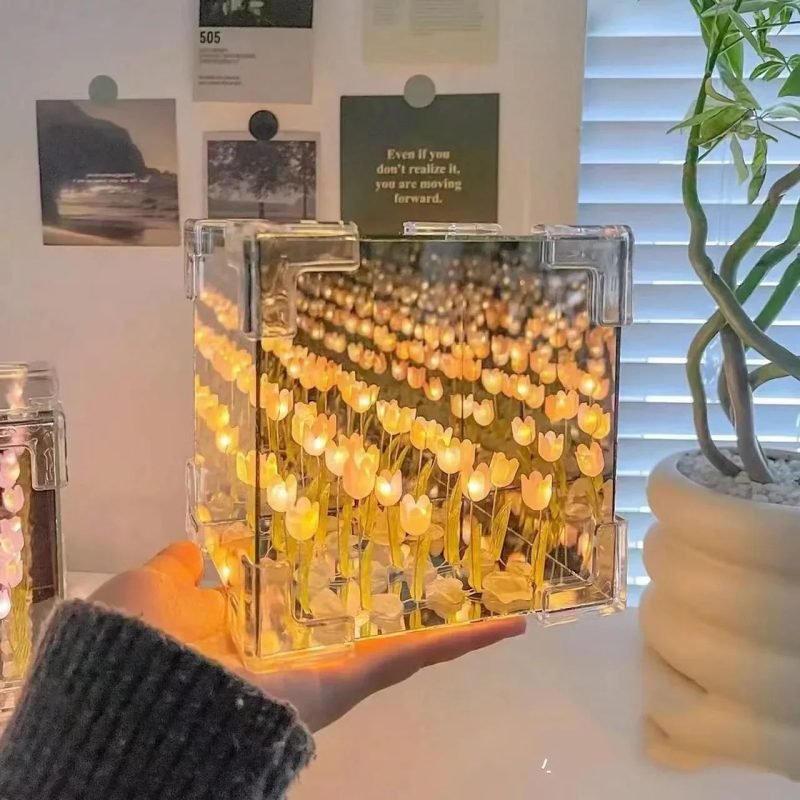 DIY Tulip Flower Sea Cube Night Lamp Kit - Image 9