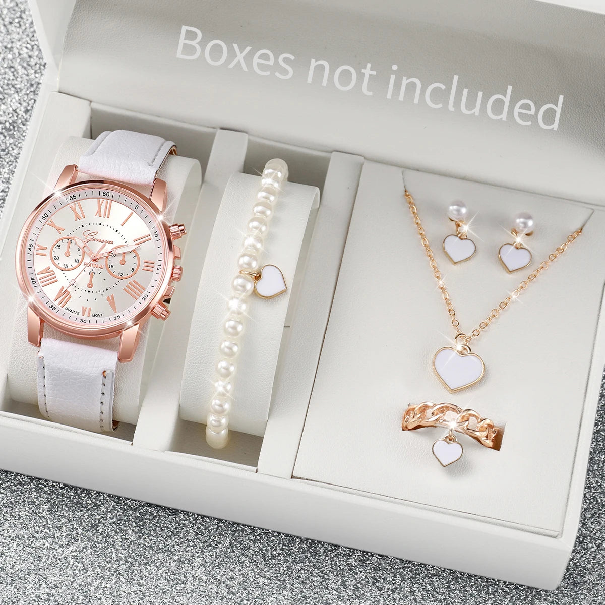 5/6PCS Fashion Women's Quartz Watch Jewelry Set - Image 3