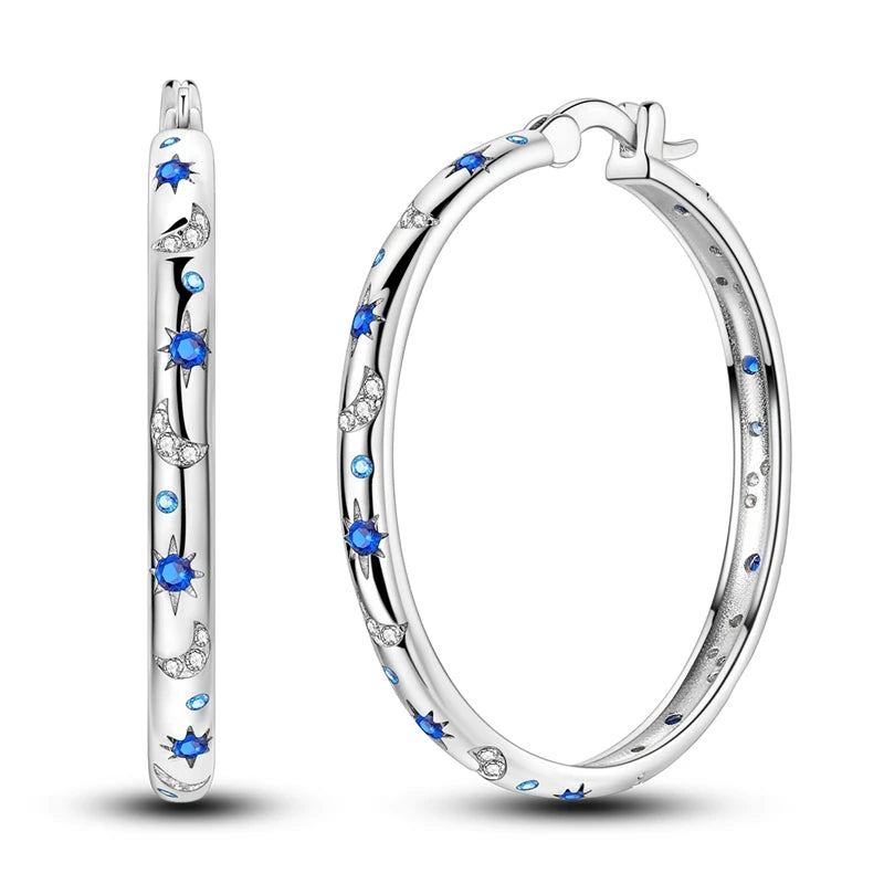 Original 925 Sterling Silver Colorful Hoop Earrings – Gold & Rose Gold for Women - Image 9