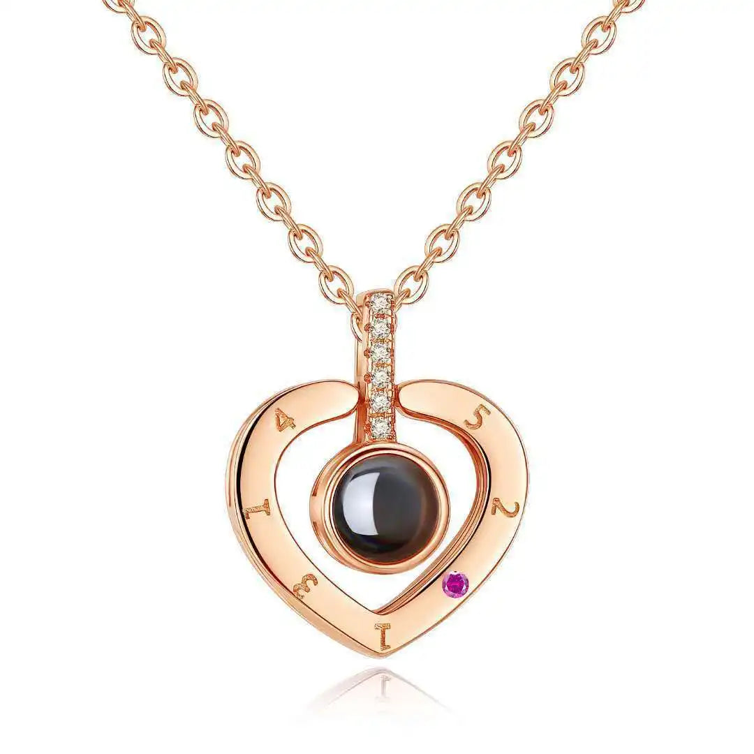 Projection Necklace "I Love You" in 100 Languages – Romantic Pendant Gift for Girlfriend or Lover (2024) - Image 13