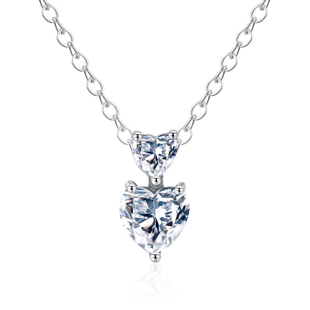 New Fine Red Love Heart Necklace – 925 Silver-Plated with Shining Zircon Bow - Image 36